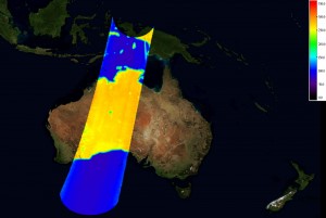 Calibrated image over Australia Calibrated image over Australia