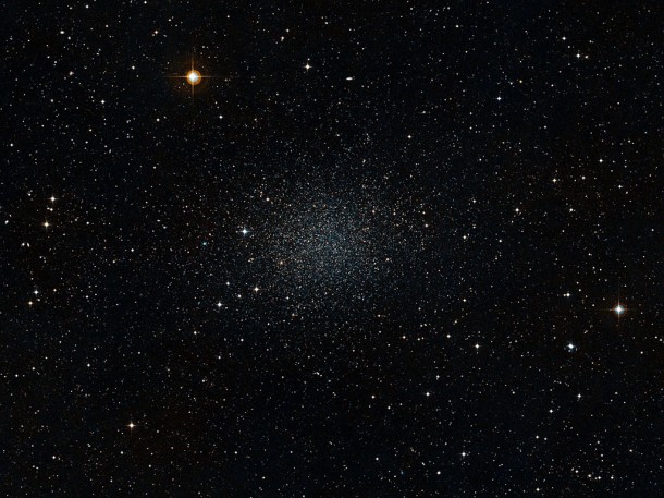 The Sculptor dwarf galaxy is one of our Milky Way’s neighbouring dwarf galaxies. The Milky Way is, like all large galaxies, thought to have formed from smaller galaxies in the early days of the Universe. These small galaxies should also contain many very old stars, just as the Milky Way does, and a team of astronomers has now shown that this is indeed the case. This image was composed from data from the Digitized Sky Survey 2. Credit: ESO/Digitized Sky Survey 2 The Sculptor dwarf galaxy is one of our Milky Way’s neighbouring dwarf galaxies. The Milky Way is, like all large galaxies, thought to have formed from smaller galaxies in the early days of the Universe. These small galaxies should also contain many very old stars, just as the Milky Way does, and a team of astronomers has now shown that this is indeed the case. This image was composed from data from the Digitized Sky Survey 2. Credit: ESO/Digitized Sky Survey 2