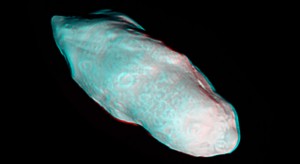 Saturn's potato-shaped moon Prometheus is rendered in three dimensions in this close-up from Cassini. Image credit: NASA/JPL/Space Science Institute Saturn's potato-shaped moon Prometheus is rendered in three dimensions in this close-up from Cassini. Image credit: NASA/JPL/Space Science Institute