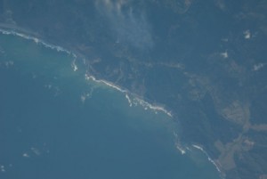 A rugged, isolated section of coast on Carnero Bay, about 60 miles south-southwest of Concepcion, Chile, is featured in this image photographed by an Expedition 22 crew member on the International Space Station. Credit: NASA A rugged, isolated section of coast on Carnero Bay, about 60 miles south-southwest of Concepcion, Chile, is featured in this image photographed by an Expedition 22 crew member on the International Space Station. Credit: NASA