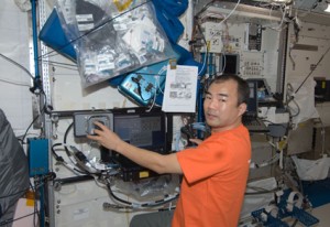 Expedition 22 Flight Engineer Soichi Noguchi works at a robotic workstation in the Kibo laboratory of the International Space Station. Credit: NASA Expedition 22 Flight Engineer Soichi Noguchi works at a robotic workstation in the Kibo laboratory of the International Space Station. Credit: NASA