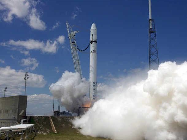 SpaceX's successful Falcon 9 static fire. Credit: SpaceX SpaceX's successful Falcon 9 static fire. Credit: SpaceX