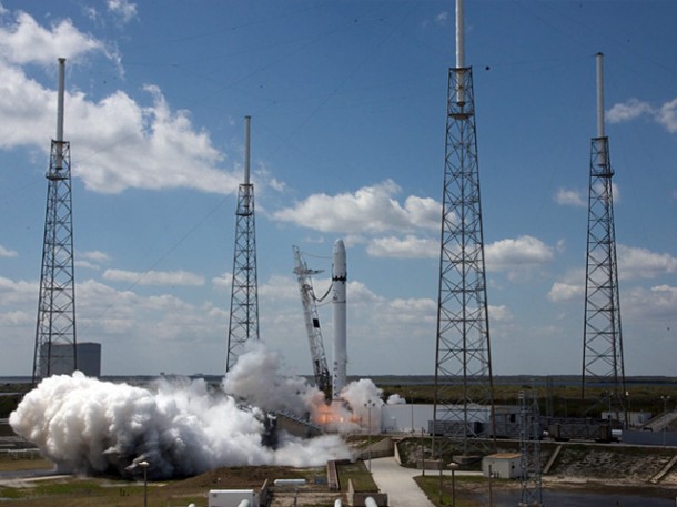 SpaceX's successful Falcon 9 static fire. Credit: SpaceX SpaceX's successful Falcon 9 static fire. Credit: SpaceX