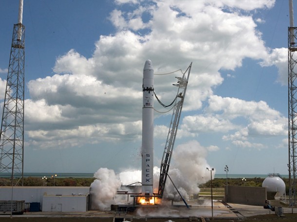 SpaceX's successful Falcon 9 static fire. Credit: SpaceX SpaceX's successful Falcon 9 static fire. Credit: SpaceX