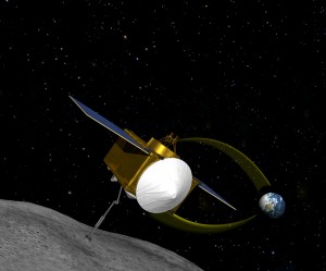 This is an artist's concept of the OSIRIS-REx spacecraft taking a sample from asteroid RQ36. Credit: NASA This is an artist's concept of the OSIRIS-REx spacecraft taking a sample from asteroid RQ36. Credit: NASA