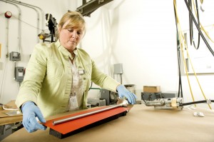 Rhonda Lash, a materials engineer with NASA, prepares the first U.S. sample cartridge for x-ray. The sample cartridge was processed in the Materials Science Research Rack aboard the International Space Station and returned to Marshall Space Flight Center for analysis and opening. Image Credit: NASA/MFSC/David Higginbotham Rhonda Lash, a materials engineer with NASA, prepares the first U.S. sample cartridge for x-ray. The sample cartridge was processed in the Materials Science Research Rack aboard the International Space Station and returned to Marshall Space Flight Center for analysis and opening. Image Credit: NASA/MFSC/David Higginbotham