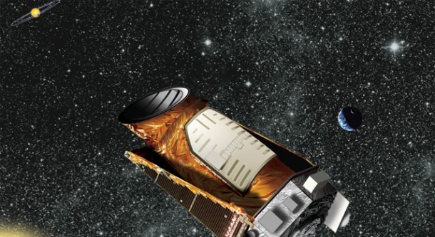 Artist's concept of Kepler in the distant solar system. Image credit: NASA/JPL  