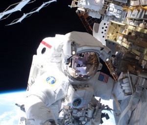 STS-131 Mission Specialist Rick Mastracchio participates in the mission's first spacewalk outside the International Space Station. Image Credit: NASA STS-131 Mission Specialist Rick Mastracchio participates in the mission's first spacewalk outside the International Space Station. Image Credit: NASA