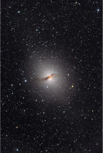 The giant elliptical galaxy NGC 5128, show here in visible light, hosts the radio source known as Centaurus A. Located 12 million light-years away, it is one of the closest active galaxies. Credit: Capella Observatory The giant elliptical galaxy NGC 5128, show here in visible light, hosts the radio source known as Centaurus A. Located 12 million light-years away, it is one of the closest active galaxies. Credit: Capella Observatory