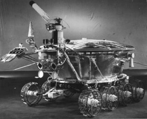 Lunokhod rovers were about 2.3 meters long and 1.5 meters tall. Lunokhod rovers were about 2.3 meters long and 1.5 meters tall.