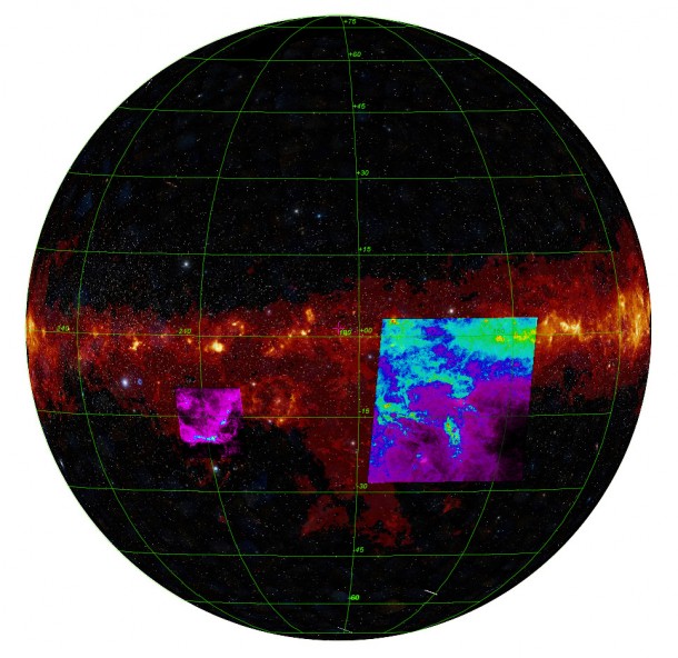 Location of the Planck images in Orion and Perseus Location of the Planck images in Orion and Perseus