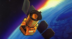 Artist's concept of Galaxy Evolution Explorer. Image credit: NASA/JPL-Caltech 