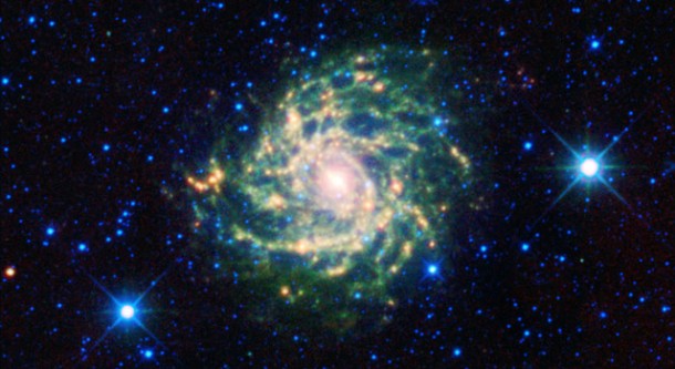 A leggy cosmic creature comes out of hiding in this new infrared view from NASA's Wide-field Infrared Survey Explorer, or WISE. Image credit: NASA/JPL-Caltech/UCLA A leggy cosmic creature comes out of hiding in this new infrared view from NASA's Wide-field Infrared Survey Explorer, or WISE. Image credit: NASA/JPL-Caltech/UCLA