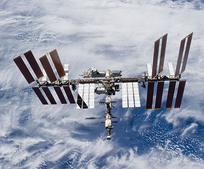 The International Space Station is featured in this image photographed by an STS-131 crew member on space shuttle Discovery after the station and shuttle began their post-undocking relative separation. Credit: NASA The International Space Station is featured in this image photographed by an STS-131 crew member on space shuttle Discovery after the station and shuttle began their post-undocking relative separation. Credit: NASA