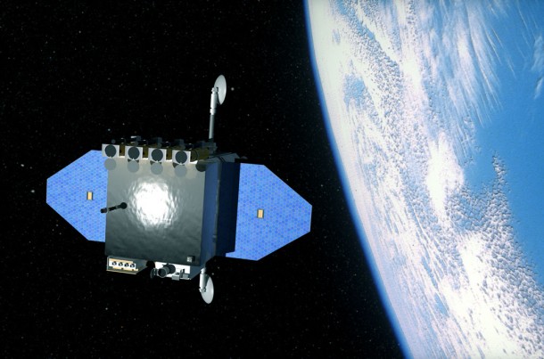 Artist's concept image of the SDO satellite orbiting Earth. Credit: NASA
