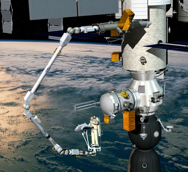 Artist's impression of the European Robotic Arm (ERA). Credits: ESA - D.Ducros Artist's impression of the European Robotic Arm (ERA). Credits: ESA - D.Ducros