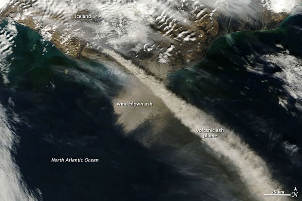 Latest Satellite Image of the Eyjafjallajökull Volcano ash cloud. Credit: NASA/Earth Observatory Latest Satellite Image of the Eyjafjallajökull Volcano ash cloud. Credit: NASA/Earth Observatory