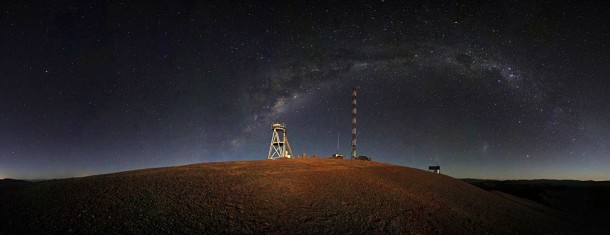 This night-time panorama shows Cerro Armazones in the Chilean desert, near ESO's Paranal Observatory, site of the Very Large Telescope (VLT). Cerro Armazones was chosen as the site for the planned European Extremely Large Telescope (E-ELT), which, with its 42-metre diameter mirror, will be the world’s biggest eye on the sky. Credit: ESO/S. Brunier This night-time panorama shows Cerro Armazones in the Chilean desert, near ESO's Paranal Observatory, site of the Very Large Telescope (VLT). Cerro Armazones was chosen as the site for the planned European Extremely Large Telescope (E-ELT), which, with its 42-metre diameter mirror, will be the world’s biggest eye on the sky. Credit: ESO/S. Brunier