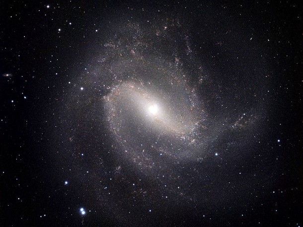 This image of the nearby galaxy Messier 83 was taken in the infrared part of the spectrum with the HAWK-I instrument on ESO’s Very Large Telescope. The very fine image quality of this camera, coupled with the huge light-collecting power of the VLT, reveals vast numbers of stars within the galaxy. Credit: ESO/M. Gieles. This image of the nearby galaxy Messier 83 was taken in the infrared part of the spectrum with the HAWK-I instrument on ESO’s Very Large Telescope. The very fine image quality of this camera, coupled with the huge light-collecting power of the VLT, reveals vast numbers of stars within the galaxy. Credit: ESO/M. Gieles.