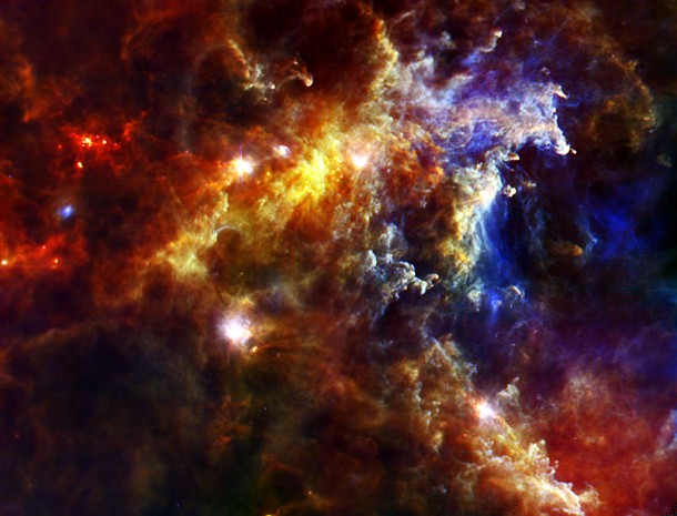 Stellar Nursery in the Rosette Nebula. Credit: ESA/PACS & SPIRE Consortium/HOBYS Key Programme Consortia Stellar Nursery in the Rosette Nebula. Credit: ESA/PACS & SPIRE Consortium/HOBYS Key Programme Consortia