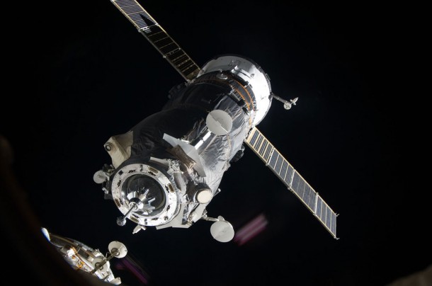 The ISS Progress 36 cargo ship undocked from the aft end of the Zvezda service module. Credit: NASA The ISS Progress 36 cargo ship undocked from the aft end of the Zvezda service module. Credit: NASA