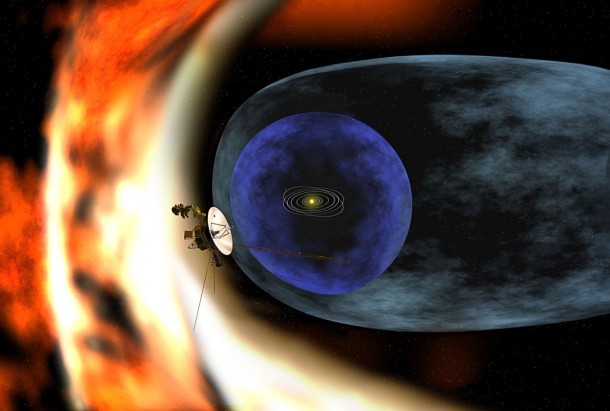This artist's rendering depicts NASAs Voyager 2 spacecraft as it studies the outer limits of the heliosphere - a magnetic 'bubble' around the solar system that is created by the solar wind. Image credit: NASA/JPL-Caltech This artist's rendering depicts NASAs Voyager 2 spacecraft as it studies the outer limits of the heliosphere - a magnetic 'bubble' around the solar system that is created by the solar wind. Image credit: NASA/JPL-Caltech