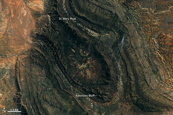 Wilpena Pound and St. Mary Peak, South Australia. Credit: NASA/Earth Observatory Wilpena Pound and St. Mary Peak, South Australia. Credit: NASA/Earth Observatory