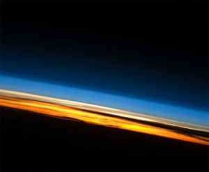 A sunset on the Indian Ocean as photographed from the International Space Station. Credit: NASA  