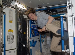 Flight Engineer Tracy Caldwell Dyson holds a tool while pictured in the Destiny laboratory of the International Space Station. Credit: NASA Flight Engineer Tracy Caldwell Dyson holds a tool while pictured in the Destiny laboratory of the International Space Station. Credit: NASA