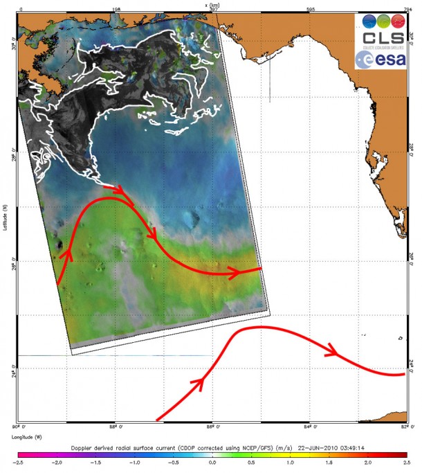 Oil still entering Loop Current. Credit: CLS Oil still entering Loop Current. Credit: CLS