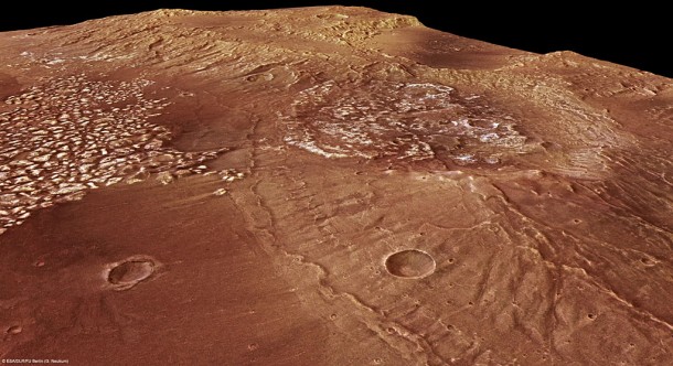 Perspective view of the Magellan Crater. Credit: ESA Perspective view of the Magellan Crater. Credit: ESA