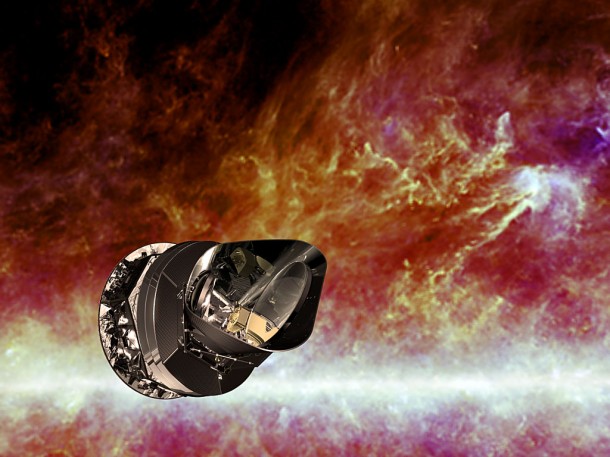 ESA’s Planck spacecraft’s main goal is to study the Cosmic Microwave Background (CMB) – the relic radiation from the Big Bang. It will map the fluctuations in the CMB that became today’s clusters of galaxies. Credits: ESA - C. Carreau ESA’s Planck spacecraft’s main goal is to study the Cosmic Microwave Background (CMB) – the relic radiation from the Big Bang. It will map the fluctuations in the CMB that became today’s clusters of galaxies. Credits: ESA - C. Carreau