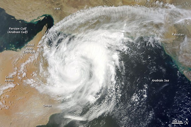 Tropical Cyclone Phet as Seen from Space. Credit: NASA/Earth Observatory