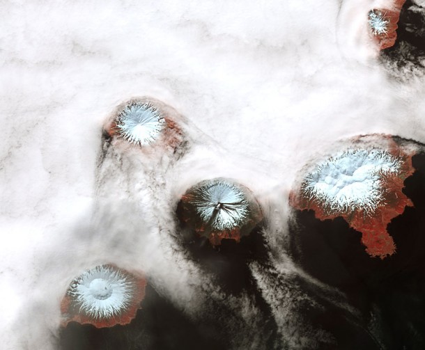 Impressive Volcano Picture of Mount Cleveland as Seen From Space. Credit: NASA/Earth Observatory