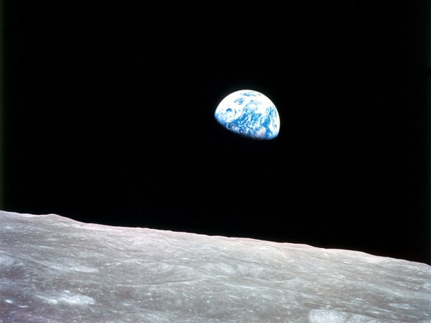 Earthrise as seen from Apollo 8. Image Credit: NASA