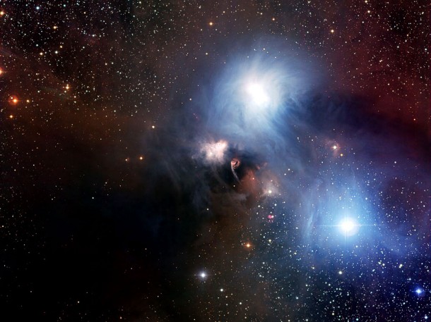 The nearby star-forming region around the star R Coronae Australis imaged by the Wide Field Imager (WFI) on the MPG/ESO 2.2-metre telescope at ESO’s La Silla Observatory in Chile. Credit: ESO The nearby star-forming region around the star R Coronae Australis imaged by the Wide Field Imager (WFI) on the MPG/ESO 2.2-metre telescope at ESO’s La Silla Observatory in Chile. Credit: ESO