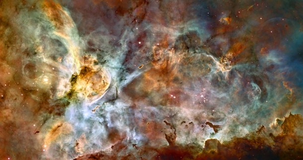 Hubble's view of the Carina Nebula shows star birth in a new level of detail. Credit: NASA, ESA