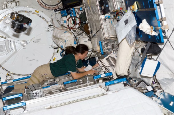 NASA astronaut Shannon Walker, Expedition 24 flight engineer, works in the Kibo laboratory of the International Space Station. Credit: NASA NASA astronaut Shannon Walker, Expedition 24 flight engineer, works in the Kibo laboratory of the International Space Station. Credit: NASA