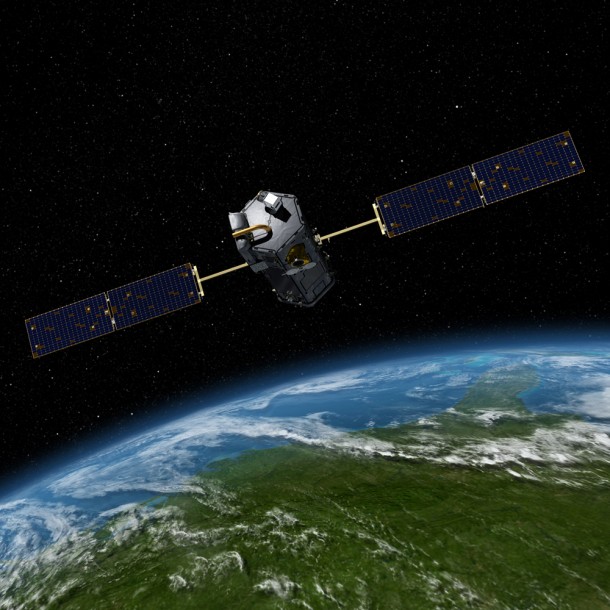 This is an artist's concept of the Orbiting Carbon Observatory-2. The mission, scheduled to launch in February 2013, will be the first spacecraft dedicated to studying atmospheric carbon dioxide, the principal human-produced driver of climate change. This is an artist's concept of the Orbiting Carbon Observatory-2. The mission, scheduled to launch in February 2013, will be the first spacecraft dedicated to studying atmospheric carbon dioxide, the principal human-produced driver of climate change.