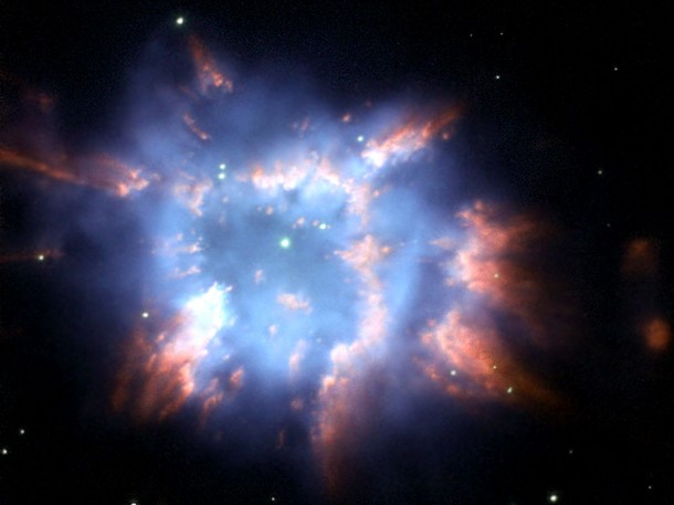 A Star's Colourful Final Splash. Credit: ESA/Hubble and NASA A Star's Colourful Final Splash. Credit: ESA/Hubble and NASA