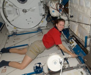 Expedition 24 Flight Engineer Shannon Walker uses a vacuum cleaner during housekeeping operations in the Kibo laboratory of the International Space Station. Credit: NASA Expedition 24 Flight Engineer Shannon Walker uses a vacuum cleaner during housekeeping operations in the Kibo laboratory of the International Space Station. Credit: NASA