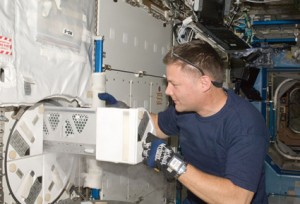 After inserting biological samples, Expedition 24 Flight Engineer Doug Wheelock replaces a dewar tray in the Minus Eighty Laboratory Freezer for ISS-2 (MELFI-2) in the Destiny laboratory of the International Space Station. Credit: NASA After inserting biological samples, Expedition 24 Flight Engineer Doug Wheelock replaces a dewar tray in the Minus Eighty Laboratory Freezer for ISS-2 (MELFI-2) in the Destiny laboratory of the International Space Station. Credit: NASA