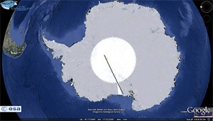 CryoSat-2 track across previously uncharted central Antarctica CryoSat-2 track across previously uncharted central Antarctica