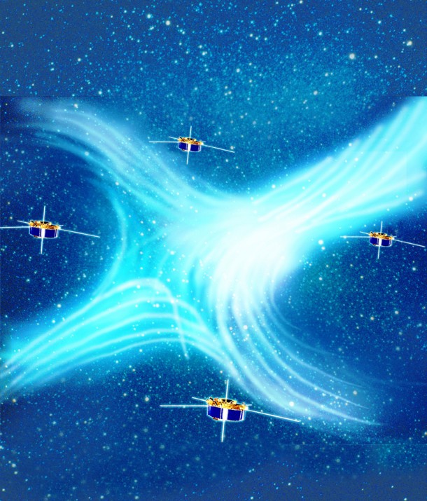 Cluster encompassing a 'magnetic null' region Cluster encompassing a 'magnetic null' region