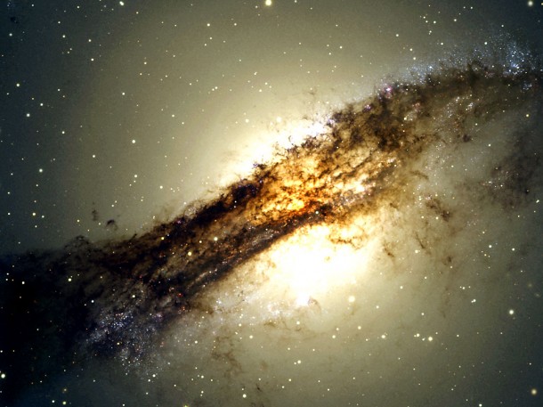 Centaurus A (also known as NGC 5128) is a lenticular galaxy about 11 million light-years away in the constellation Centaurus. Credit: ESO Centaurus A (also known as NGC 5128) is a lenticular galaxy about 11 million light-years away in the constellation Centaurus. Credit: ESO