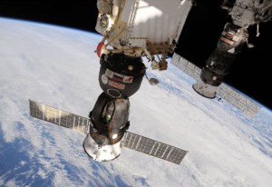 The Soyuz TMA-19 spacecraft (foreground), docked to the Rassvet Mini-Research Module 1, and ISS Progress 37 resupply vehicle, docked to the Pirs Docking Compartment, are featured in this image photographed by an Expedition 24 crew member on the International Space Station. Credit: NASA The Soyuz TMA-19 spacecraft (foreground), docked to the Rassvet Mini-Research Module 1, and ISS Progress 37 resupply vehicle, docked to the Pirs Docking Compartment, are featured in this image photographed by an Expedition 24 crew member on the International Space Station. Credit: NASA