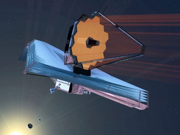 A December 2007 artist's conception of the James Webb Space Telescope. Credit: NASA