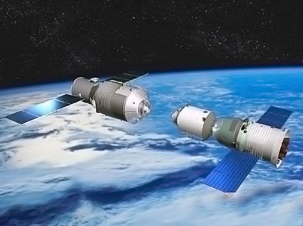 Looking a lot like an ESA ATV fitted to a Soyuz service module China's mini space station Tiangong-1 will be used to perfect docking and other techniques needed for China's planned manned space station. Credit: Xinhua Looking a lot like an ESA ATV fitted to a Soyuz service module China's mini space station Tiangong-1 will be used to perfect docking and other techniques needed for China's planned manned space station. Credit: Xinhua