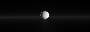 On Aug. 13, 2010, NASA's Cassini spacecraft will be flying by Saturn's moon Enceladus, shown here spewing water ice from its south polar region. Image credit: NASA/JPL/Space Science Institute On Aug. 13, 2010, NASA's Cassini spacecraft will be flying by Saturn's moon Enceladus, shown here spewing water ice from its south polar region. Image credit: NASA/JPL/Space Science Institute
