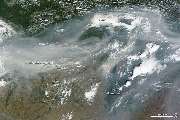 Hundreds of fires burn across western Russia as Seen from Space Hundreds of fires burn across western Russia as Seen from Space
